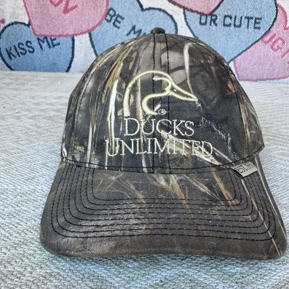 DUCKS UNLIMITED Drake Mallard Camo Official Licensed Cap Hat - Picture 1 of 8